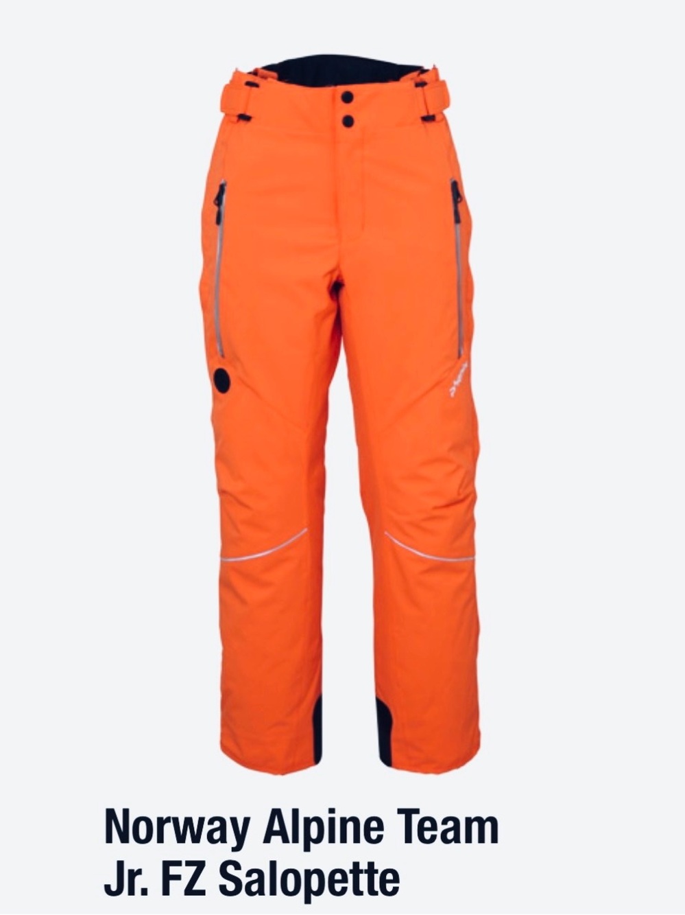 Phenix Junior Orange Ski Bib with Black Trim